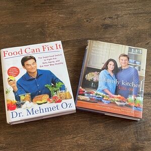 Dr. Mehmet Oz & Lisa Oz Cookbook Set: Food Can Fix it and The Oz Family Kitchen
